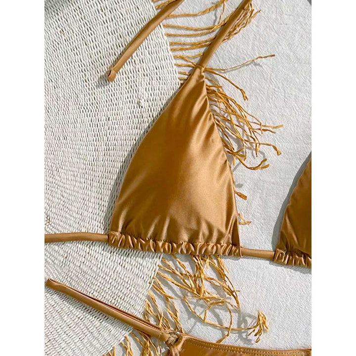 Damen Triangel-Bikini mit verspieltem Fransen-Design Echo Archiv