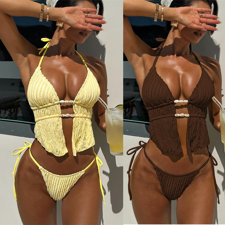 Damen Raffiniertes Bikini-Set mit Rüschendetails Echo Archiv