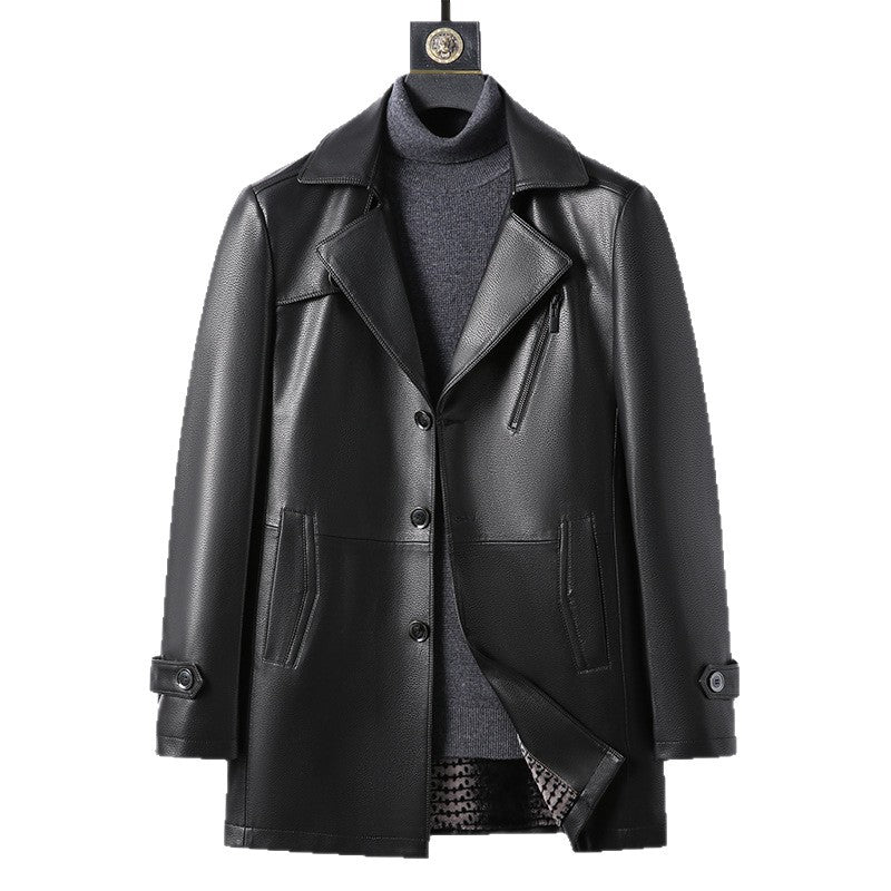 Herren Modische Kunstlederjacke Echo Archiv