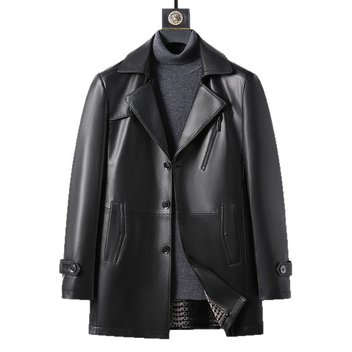 Herren Modische Kunstlederjacke Echo Archiv