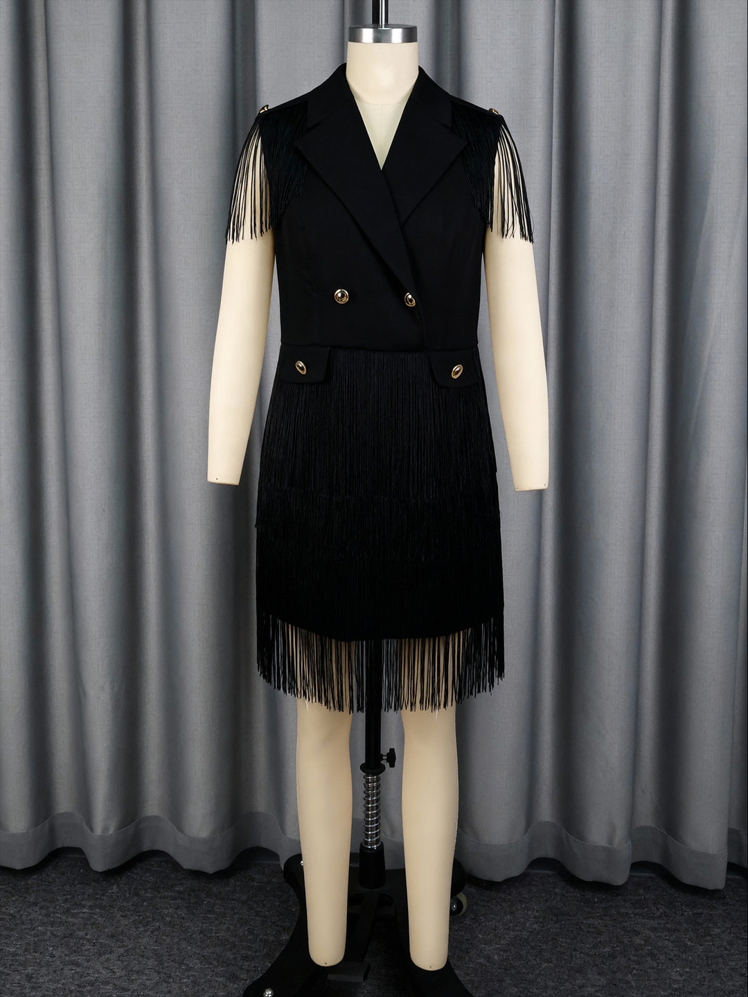 Damen Fransen-Kleid im eleganten Blazer-Stil Echo Archiv