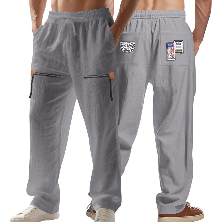 Herren Multifunktionale Cargo-Hosen mit Reißverschlusstaschen und elastischem Bund Echoarchiv