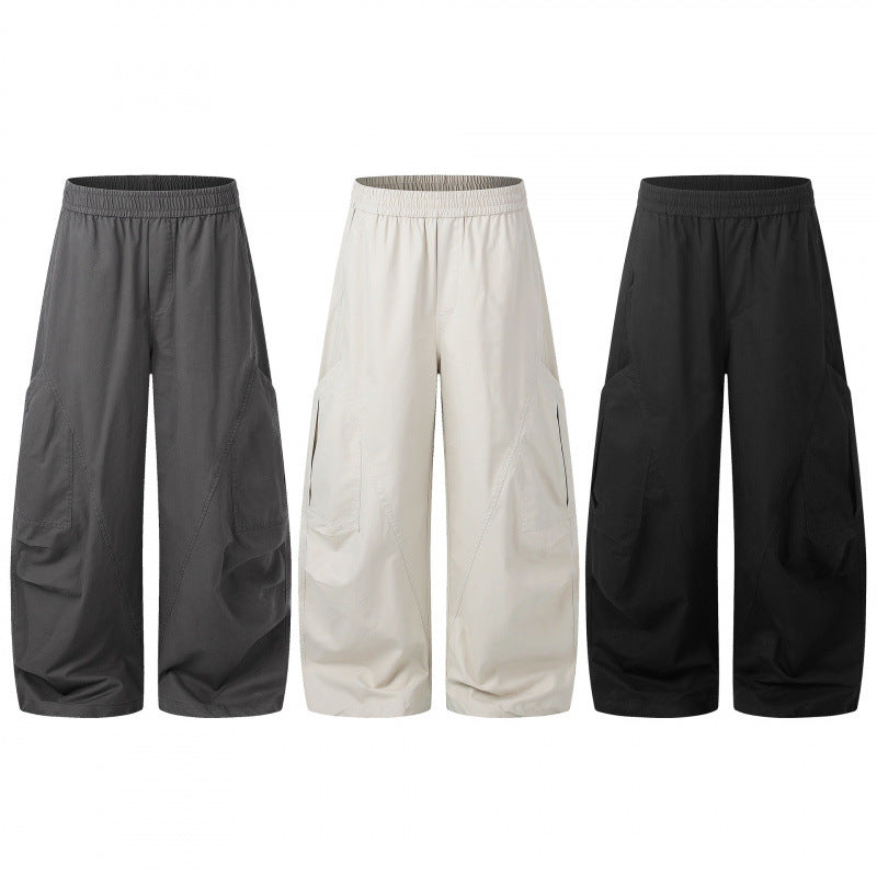 Damen Weite Cargo-Culotte-Hose mit elastischem Bund und multifunktionalen Aufsatztaschen Echo Archiv