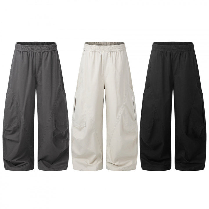 Damen Weite Cargo-Culotte-Hose mit elastischem Bund und multifunktionalen Aufsatztaschen Echo Archiv