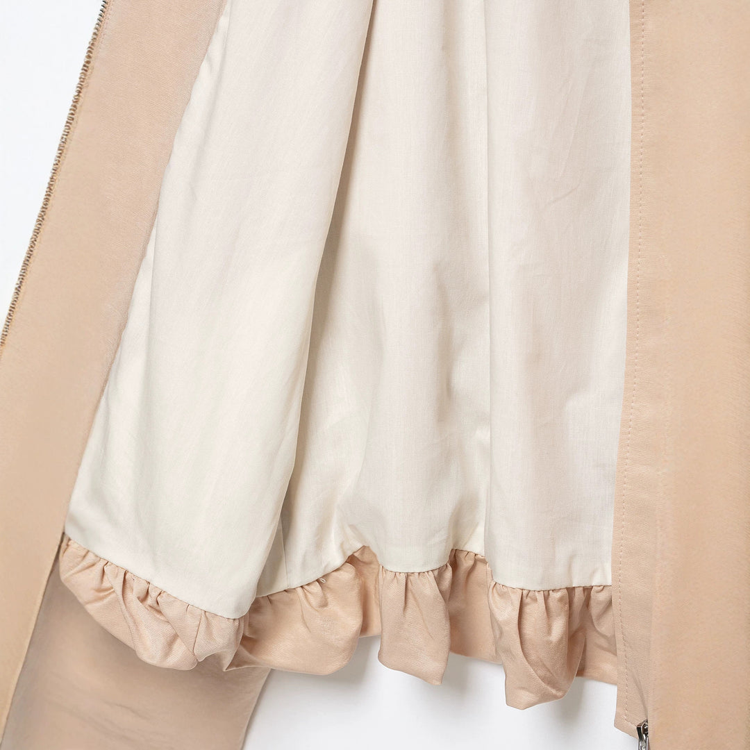 Damen Oversize-Übergangsjacke mit hohem Stehkragen und elastischem Saum Echoarchiv