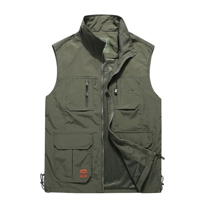 Herren Outdoor‑Utility‑Weste mit multifunktionalen Taschen und atmungsaktivem Meshfutter Echo Archiv