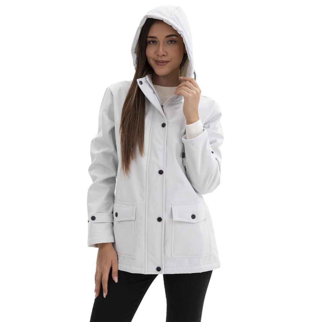 Damen Modische Outdoor-Jacke mit Fleece-Futter – Célinea
