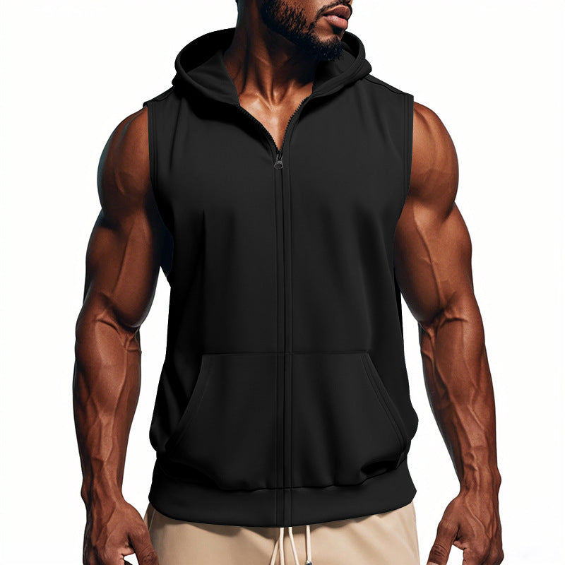 Herren ärmelloses Kapuzenshirt aus atmungsaktivem Material Echoarchiv