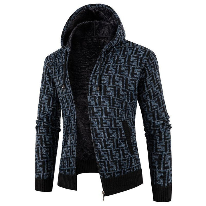Herren Strickjacke mit modernem Zopfmuster und kuscheligem Innenfutter Echoarchiv