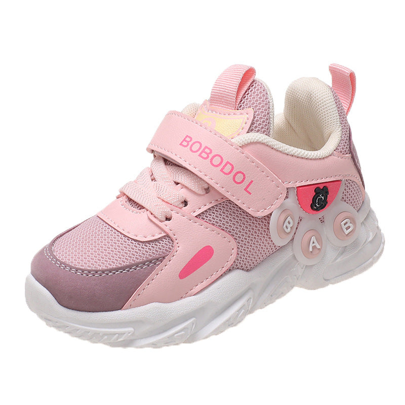 Damen Sportliche Kindersneaker mit praktischem Klettverschluss und bunten Applikationen Echo Archiv