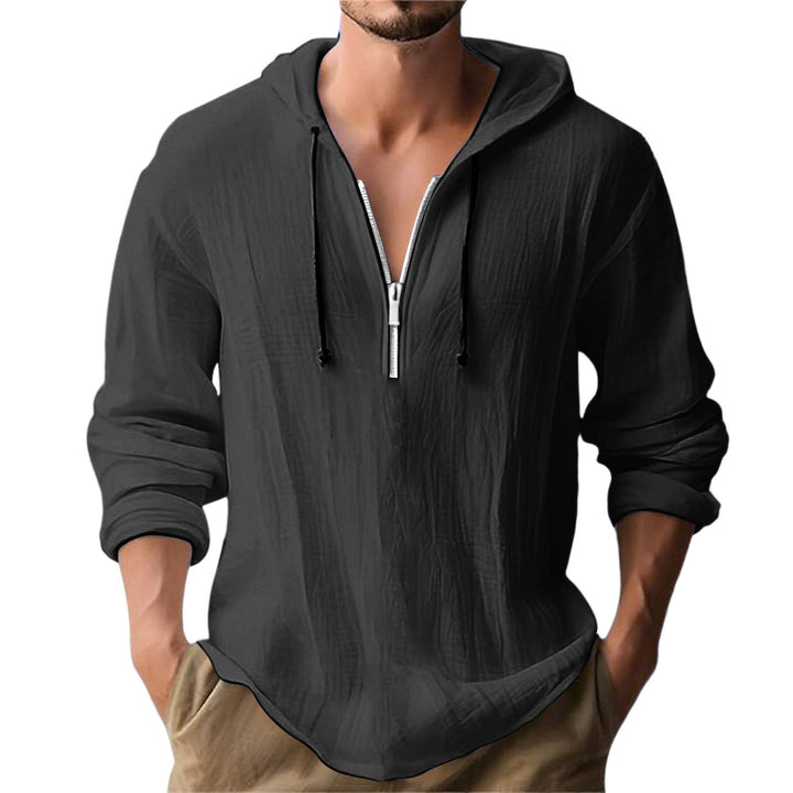 Herren lässiger Kapuzenpullover mit Reißverschluss Echoarchiv