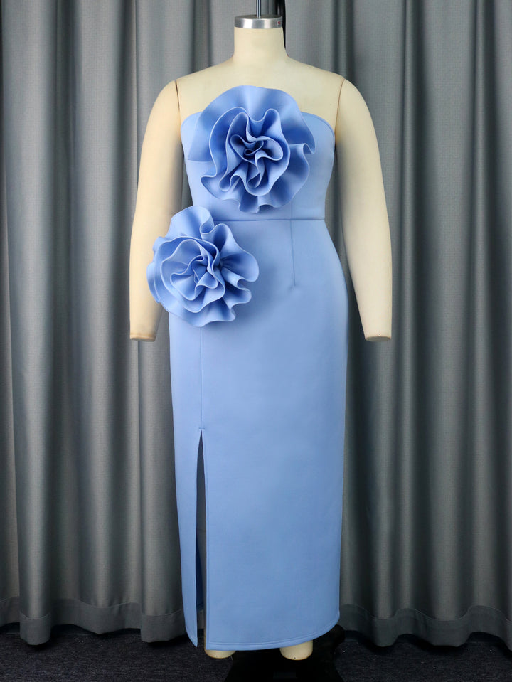 Damen Figurbetontes Abendkleid mit floralem Akzenten Echo Archiv