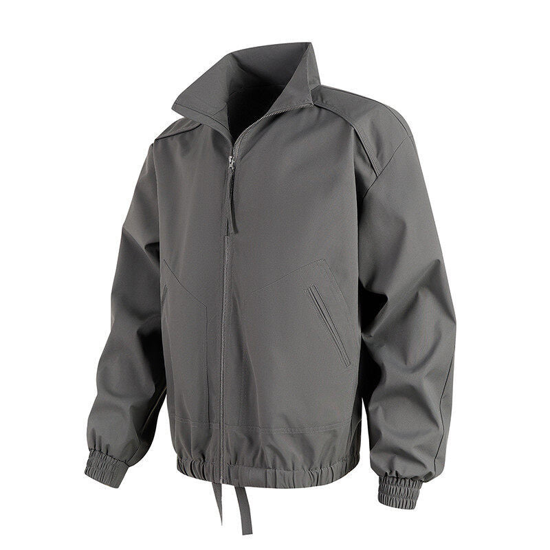 Herren lässige Übergangsjacke mit hohem Kragen und praktischen Taschen Echoarchiv