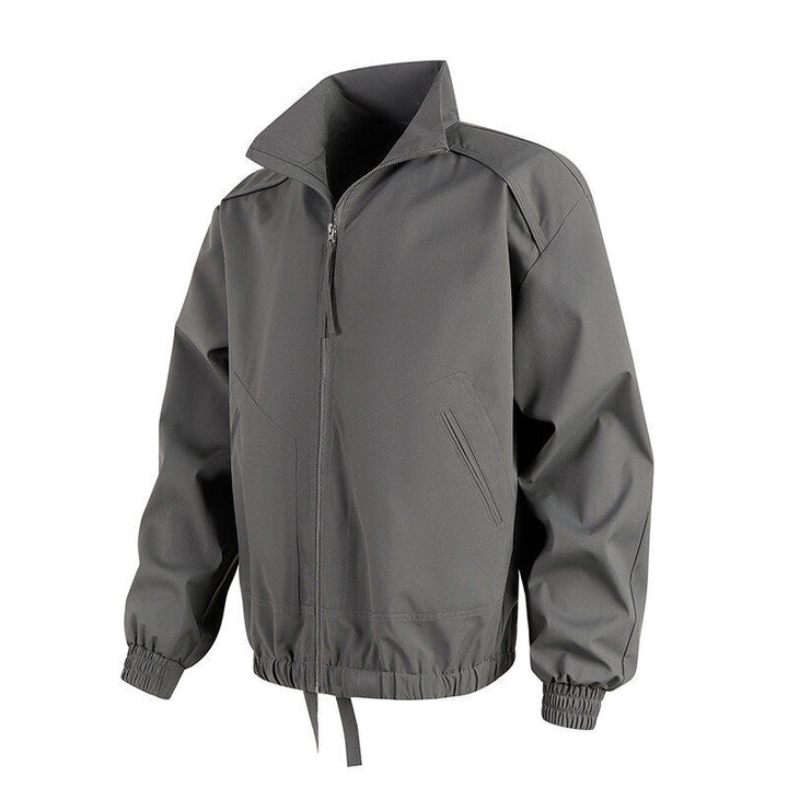 Herren lässige Übergangsjacke mit hohem Kragen und praktischen Taschen Echoarchiv