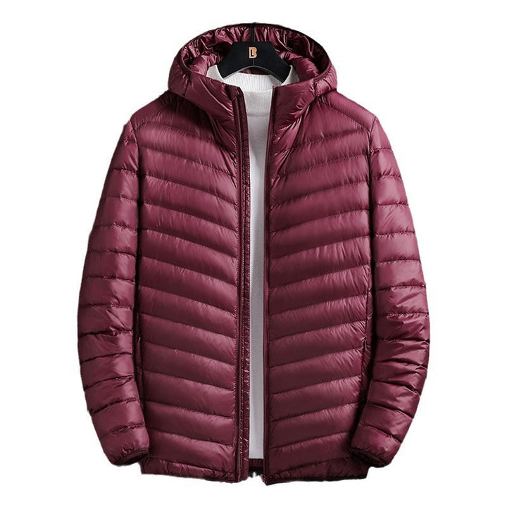 Herren nan ultraleichte Steppjacke mit Kapuze, winddichter Außenhülle und packbarem Thermofutter Echo Archiv