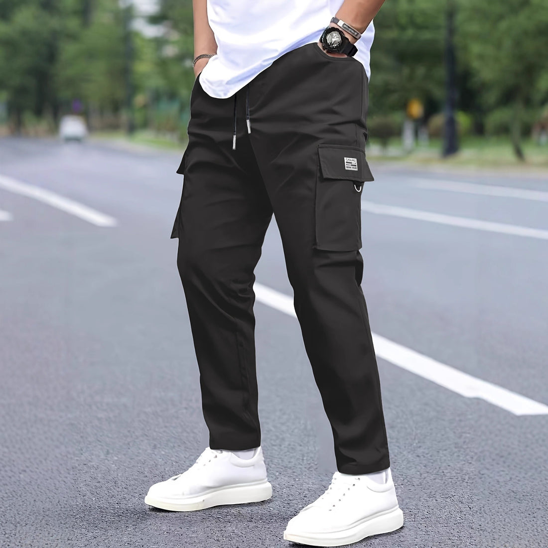 Herren Cargo-Hosen im modernen Design mit praktischen Taschen – Bravaro