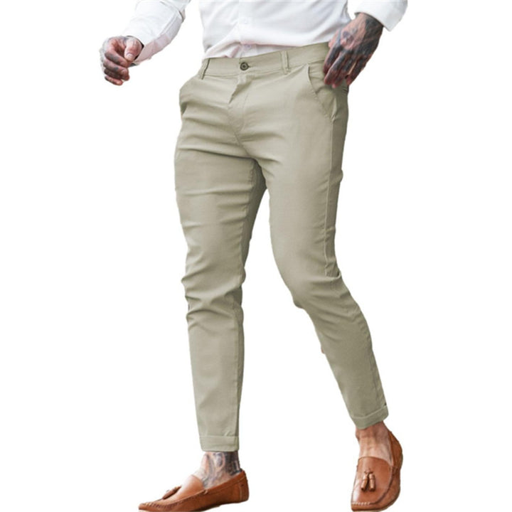 Herren elegante Slim-Fit Businesshose mit elastischem Bund und praktischen Taschen Echoarchiv