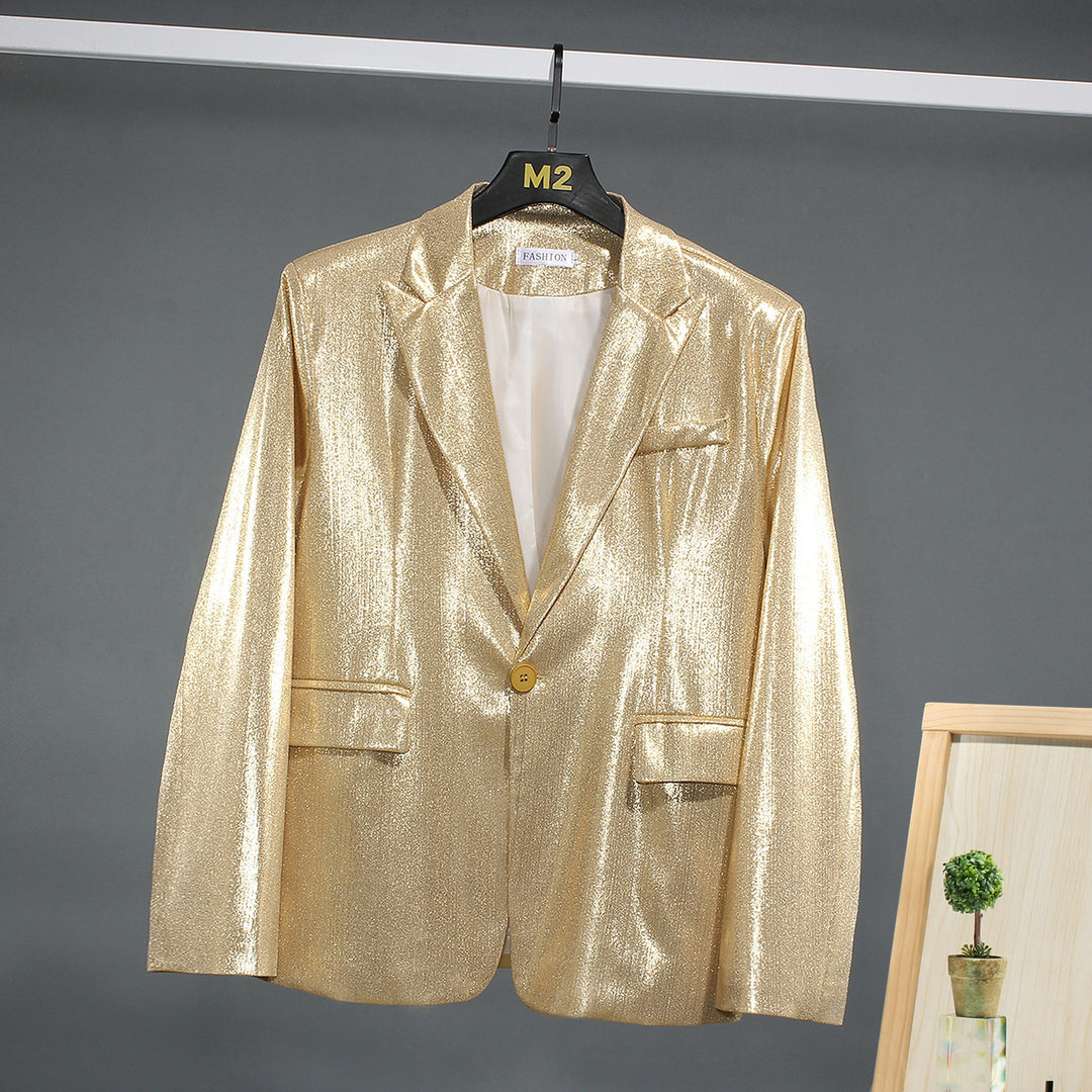 Herren schimmernder Blazer mit luxuriösem Obermaterial und klassischem Schnitt Echoarchiv