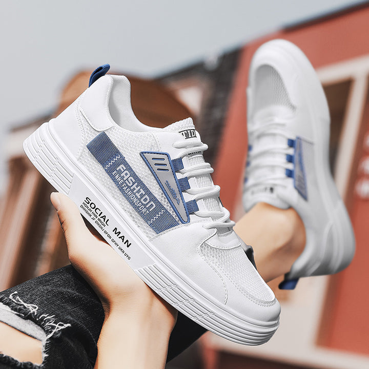 Herren Lässige Plateau-Sneaker mit atmungsaktivem Mesh- und Kunstleder-Mix Echoarchiv