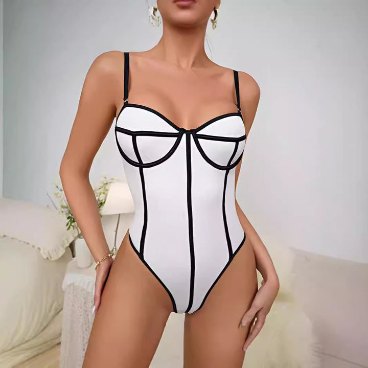 Damen Eleganter Figurformender Bodysuit Echo Archiv