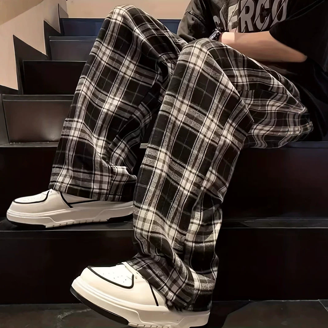 Herren Bequeme Karierte Freizeithose Echoarchiv
