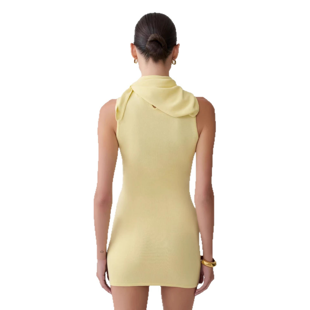 Damen Elegantes Minikleid mit asymmetrischem Kragen Echo Archiv