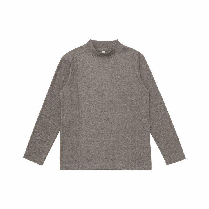 Unisex Feinstrukturierter Stehkragen-Pullover mit Teilungsnähten Echoarchiv