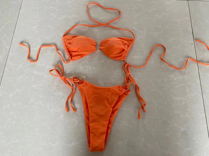 Damen Bandeau-Bikini mit goldenen Akzenten Echo Archiv