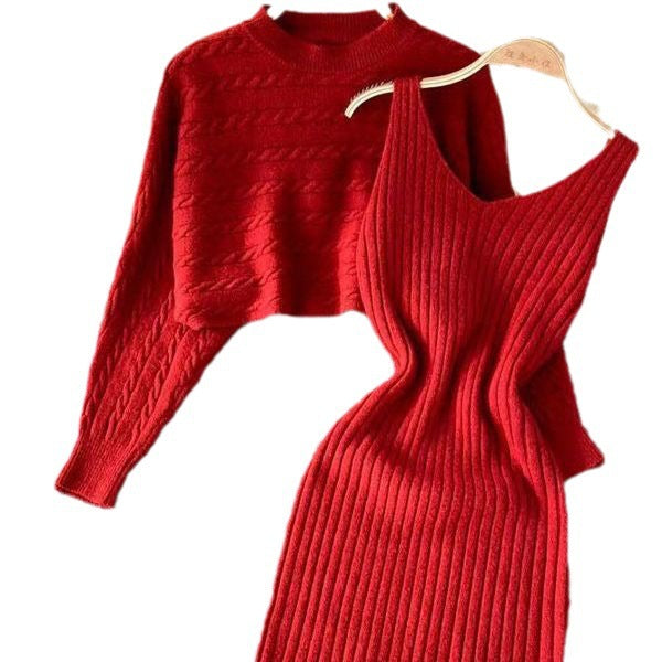 Damen Strickkleid- und Pullover-Set Echo Archiv