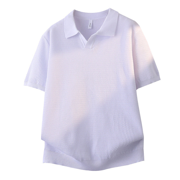 Damen Kurzarm Poloshirt mit strukturiertem Design Echo Archiv