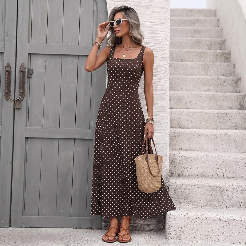 Damen Trendiges Maxikleid mit Punkten Echo Archiv