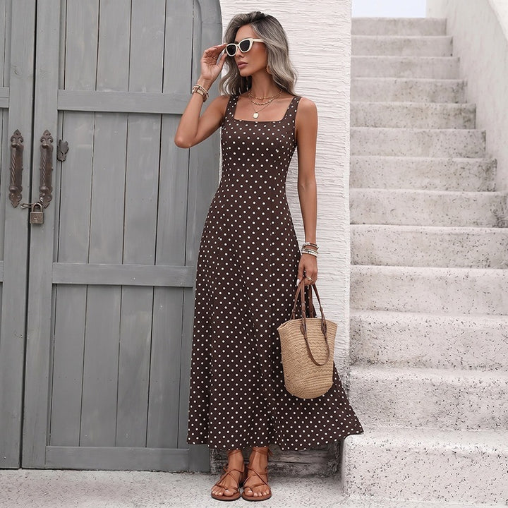 Damen Trendiges Maxikleid mit Punkten Echo Archiv
