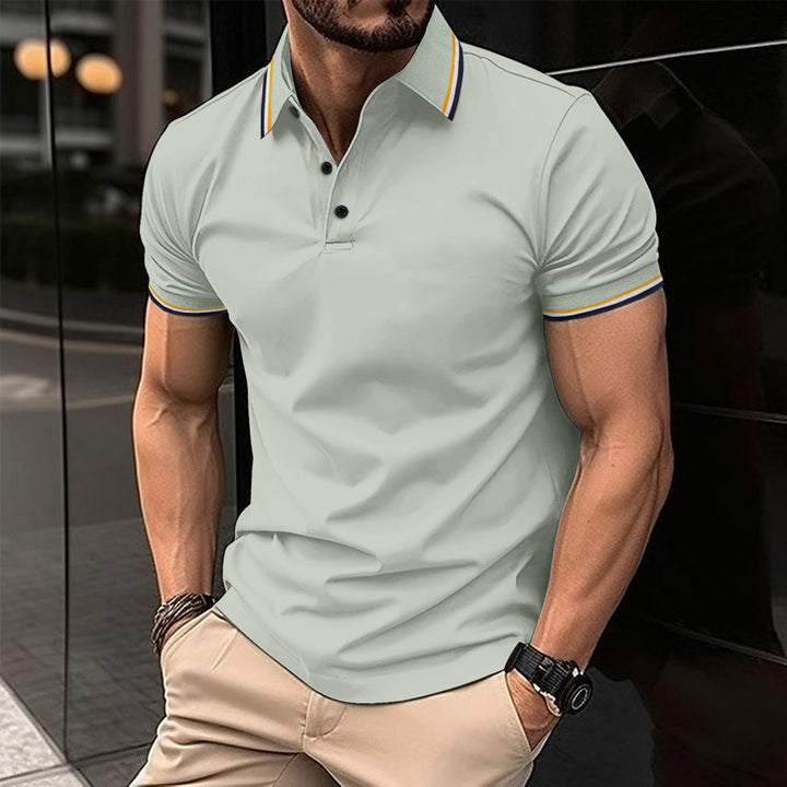 Herren Poloshirt mit hochwertigem Piqué-Stoff und modischem Kragen Echoarchiv