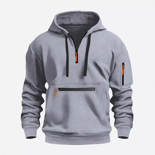 Herren modischer Kapuzenpullover mit praktischen Reißverschluss-Taschen Echoarchiv