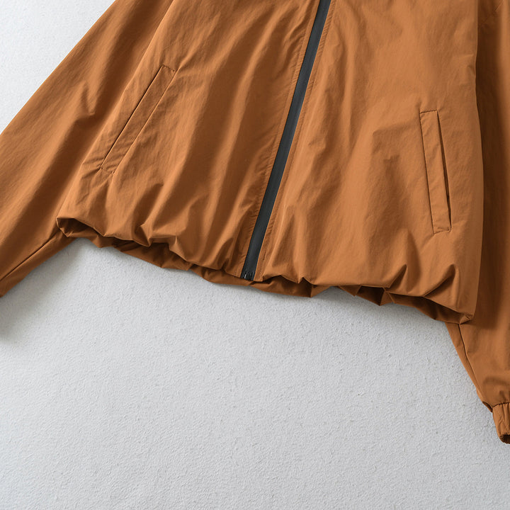 Damen Cropped Übergangsjacke mit Kapuze, Tunnelzug und elastischem Saum Echoarchiv