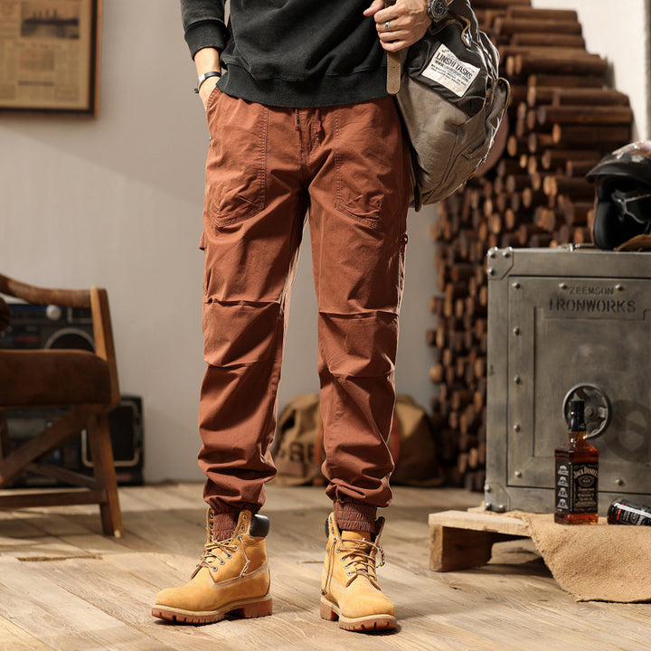 Herren Outdoor-Arbeitshose im Joggerstil mit elastischem Komfortbund, aufgesetzten Rundtaschen und Knöchelreißverschluss Echo Archiv