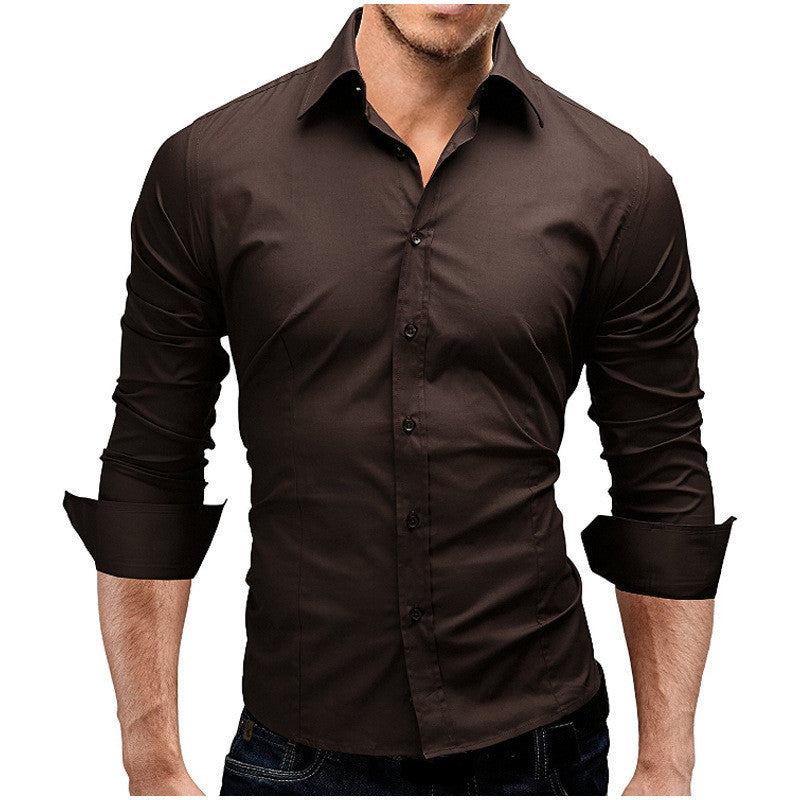 Herren nan tailliertes Businesshemd mit Cutaway-Kragen und Stretch-Baumwollmix Echo Archiv