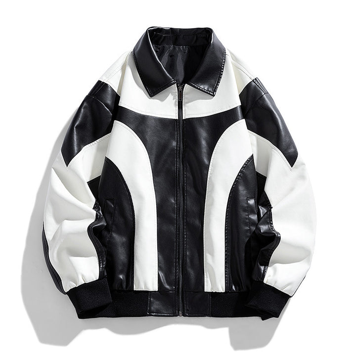 Herren Modische Streetwear Lederjacke Echo Archiv