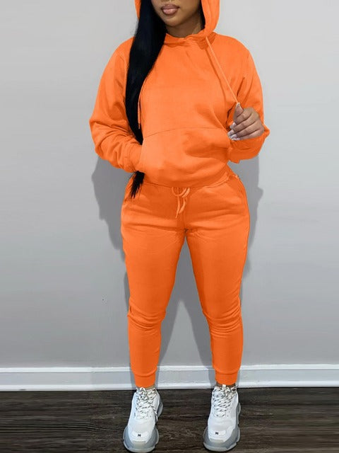 Herren sportliches Jogginganzug-Set mit Kapuzenpullover Kängurutasche und schmal zulaufender Jogginghose – Marzano