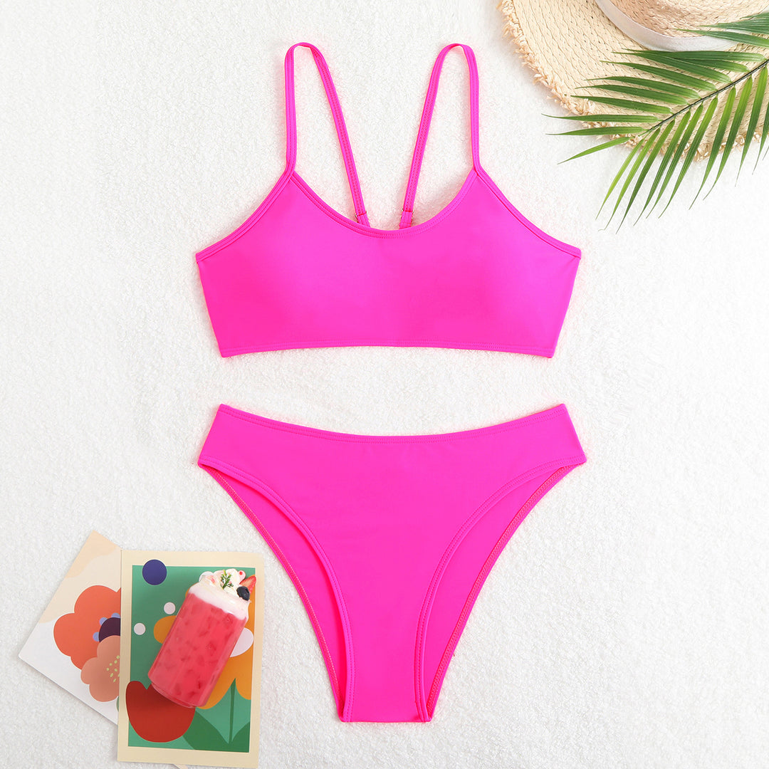 Damen Sportliches Bikini-Set mit verstellbaren Trägern Echo Archiv