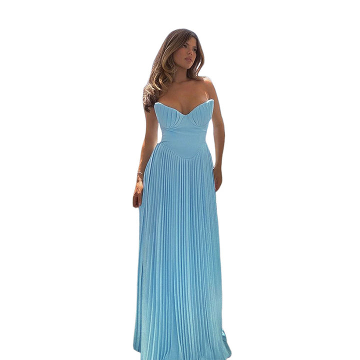 Damen Maxikleid mit strapazierfähigem Oberteil und eleganten Falten Echo Archiv