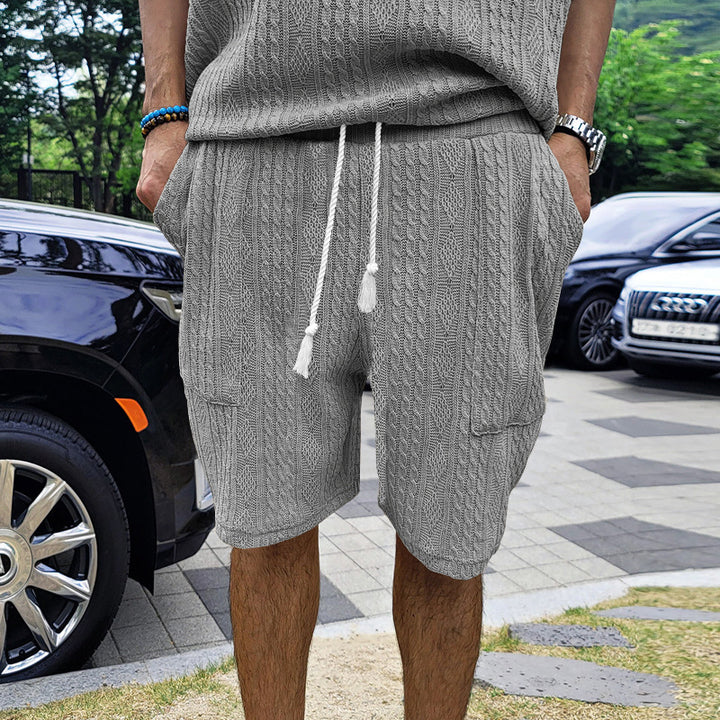 Herren lässige Cargo-Shorts mit elastischem Bund und praktischen Taschen Echoarchiv