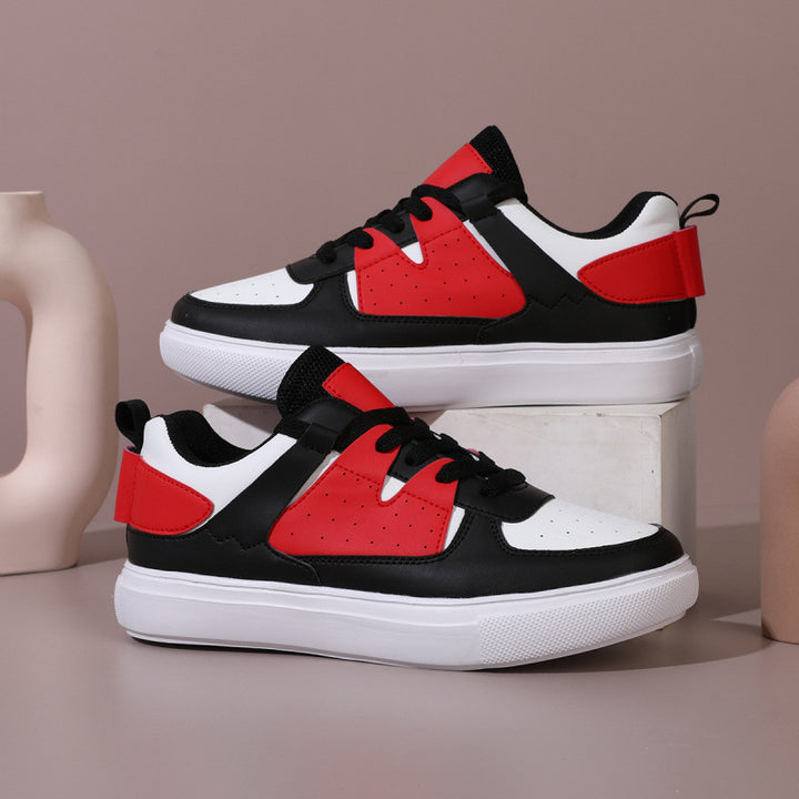 Herren Trendige Sneaker mit niedrigem Schaft, dicker Plateau-Sohle und synthetischem Leder Echoarchiv