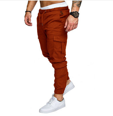 Herren nan taillierter Cargo-Jogger mit elastischem Bund, Kordelzug und aufgesetzten Taschen Echo Archiv