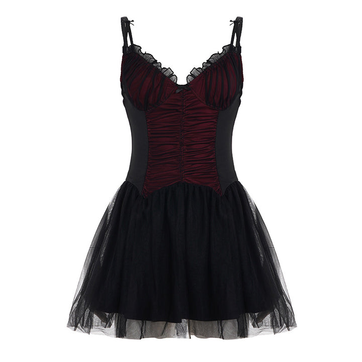 Damen Sexy Spitzenkleid im figurbetonten Design mit glänzendem Unterrock Echo Archiv