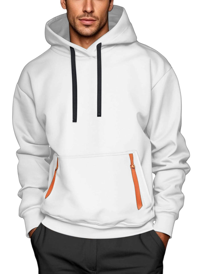 Herren sportlicher Kapuzenpullover mit stylischen Reißverschlusstaschen Echoarchiv