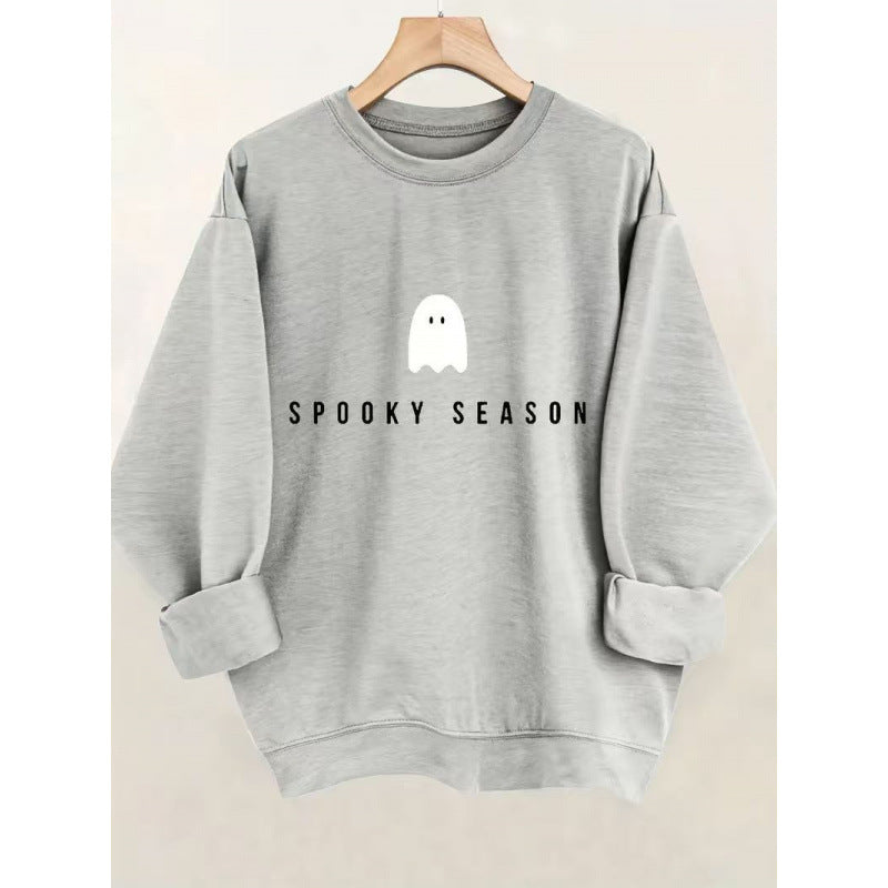 Unisex nan lässiges Halloween Sweatshirt mit Gespenst-Print und Oversize-Schnitt Echo Archiv