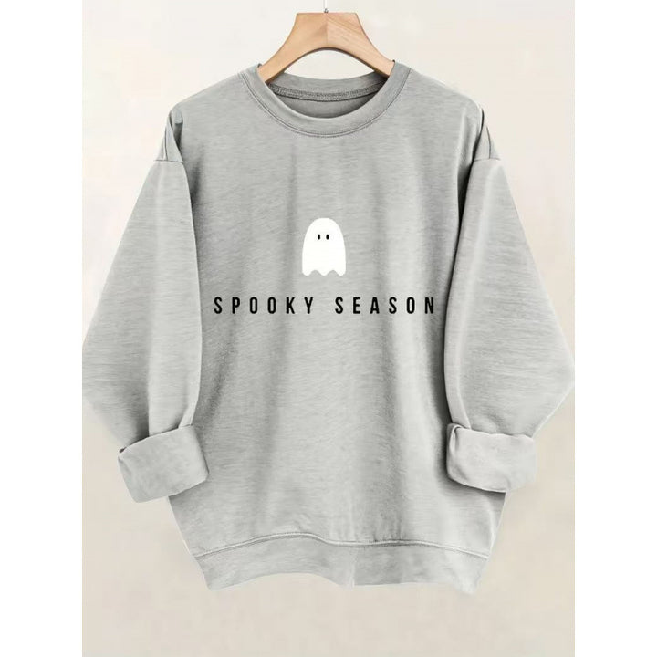 Unisex nan lässiges Halloween Sweatshirt mit Gespenst-Print und Oversize-Schnitt Echo Archiv