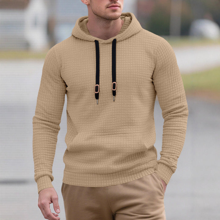Herren Hoodie mit strukturierter Oberfläche und modischem Design Echoarchiv