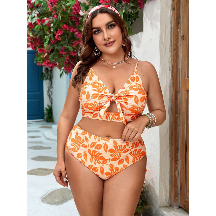 Damen Bikini-Set mit hohem Bund und verspieltem Schnürdetail Echo Archiv